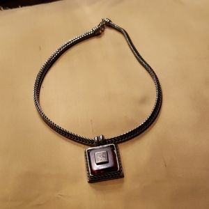 2/16 Silver and Amber like necklace